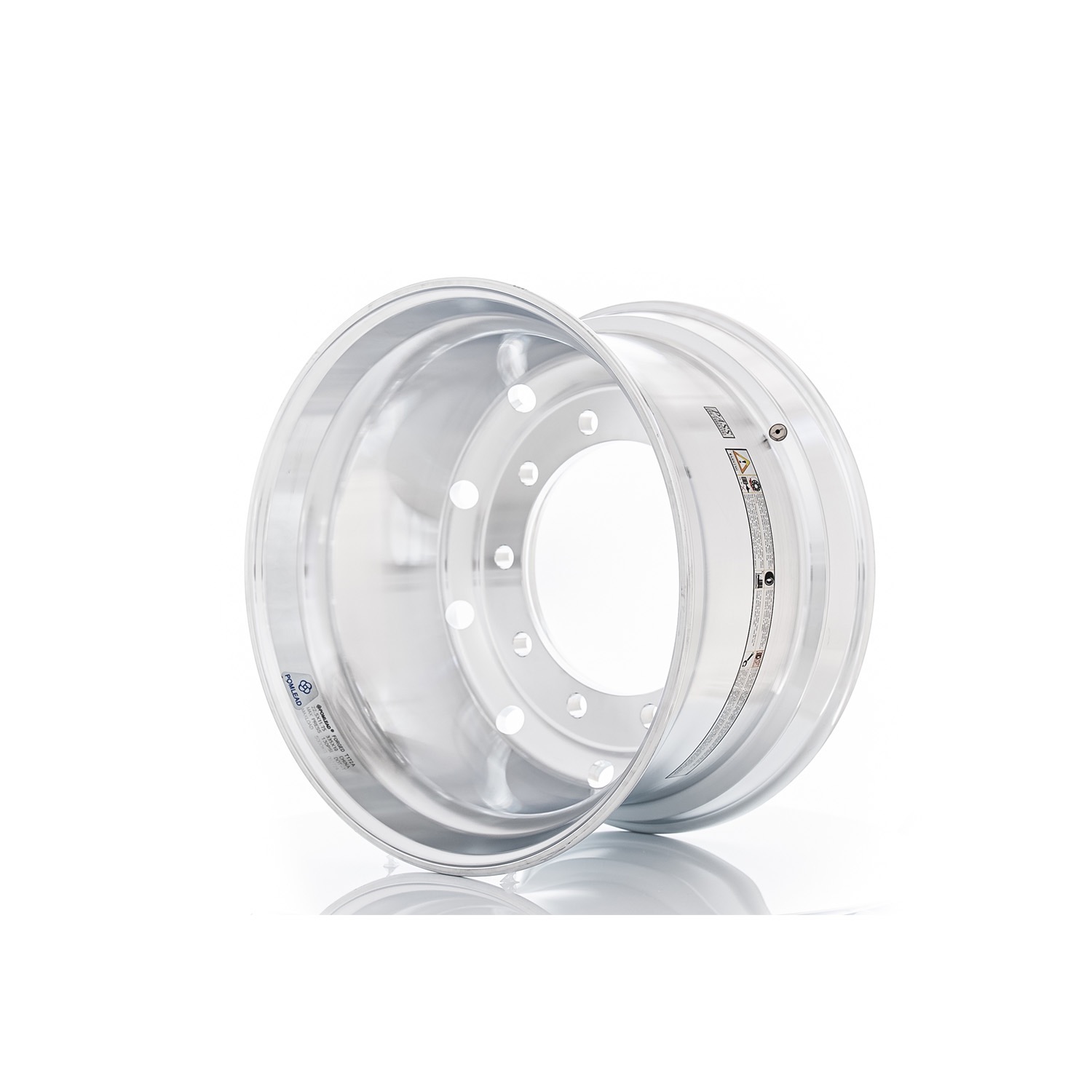 Kuta felga aluminiowa 22,5x11,75 ET120 do samochodów ciężarowych polerowana na lustro – MIRROR POLISHED - obrazek 3